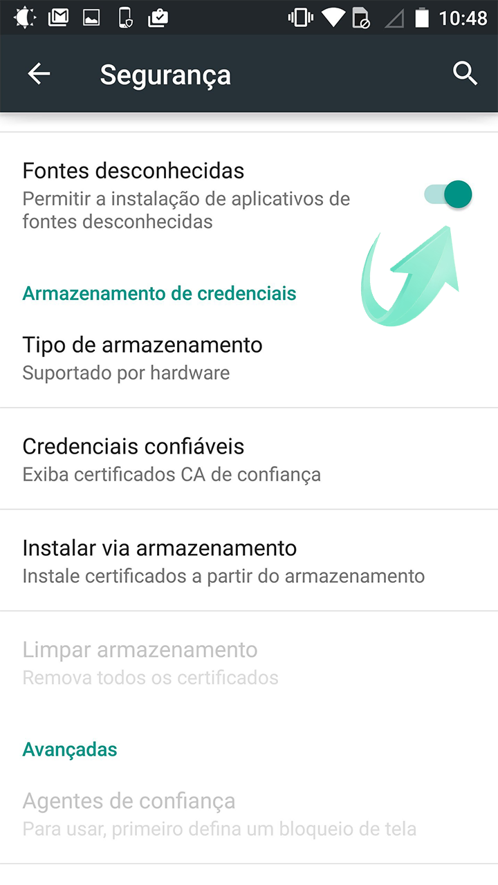 Permitir a instalação do aplicativo Esportes da Sorte para Android.