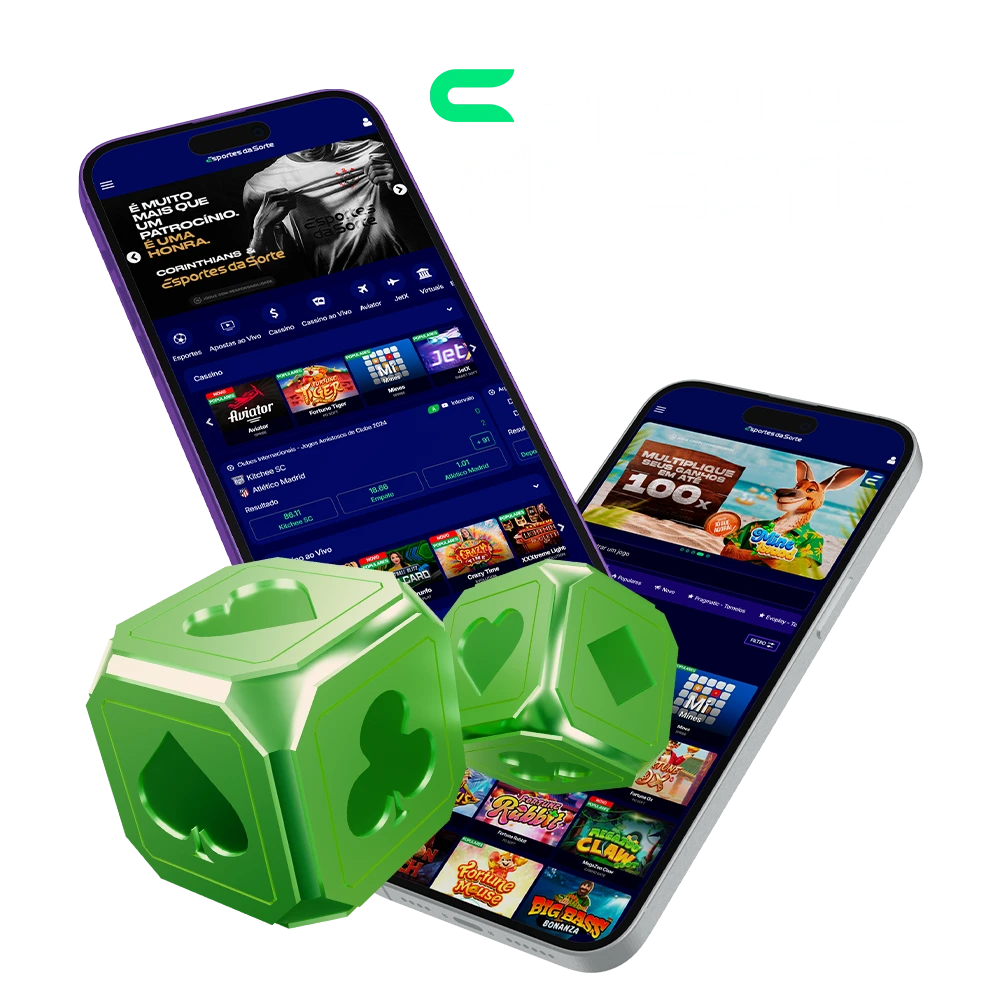Faça o download do aplicativo Esportes da Sorte para Android ou iOS em seu celular.