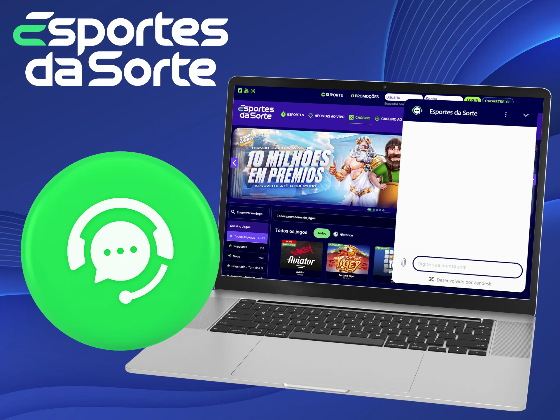 Entre em contato com o Esportes da Sorte via chat ao vivo e obtenha uma resposta rápida.