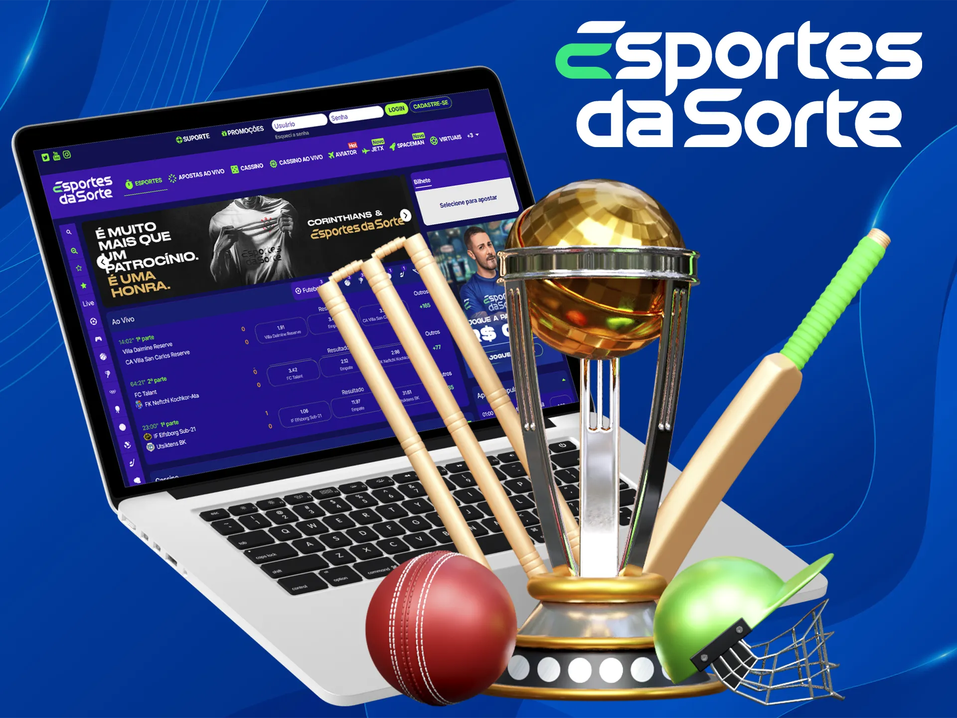 Saiba como apostar em críquete no Esportes da Sorte.