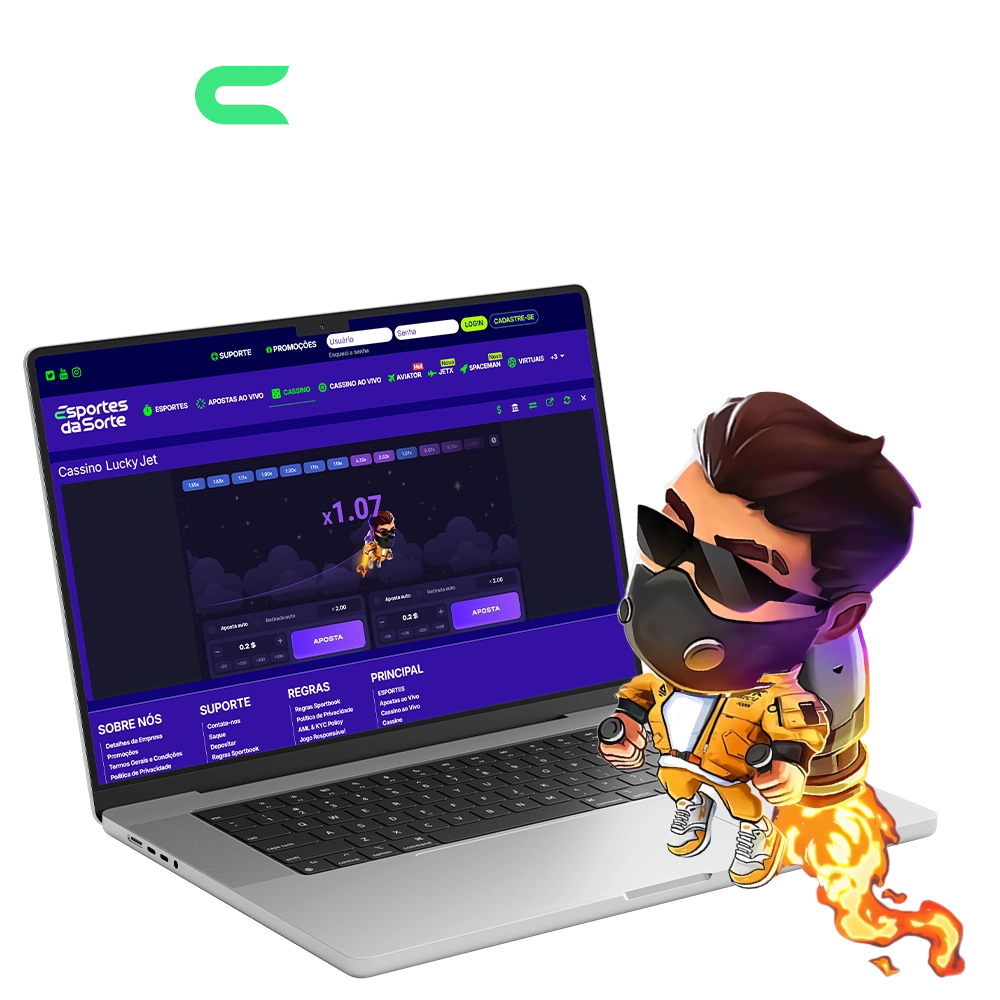 Jogue Lucky Jet no Esportes da Sorte e ganhe muito.