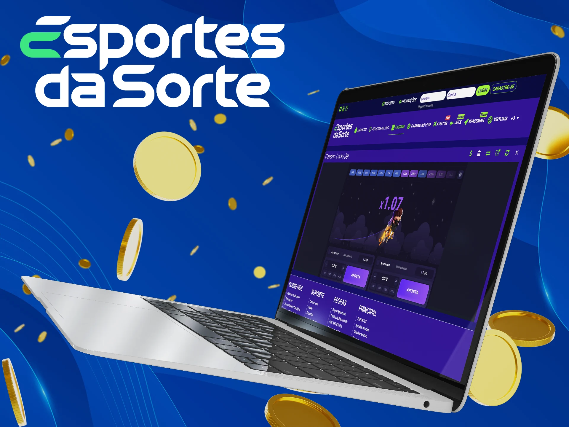O Lucky Jet no Esportes da Sorte tem diferentes versões.