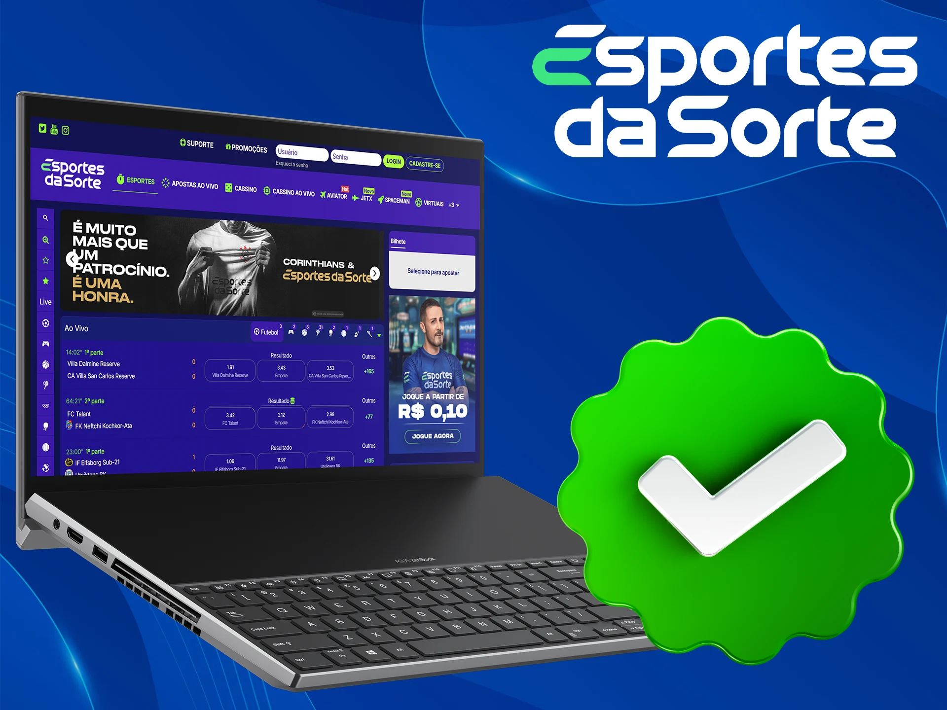 Não deixe de confirmar seu perfil no Esportes da Sorte para poder utilizar todos os recursos da plataforma.