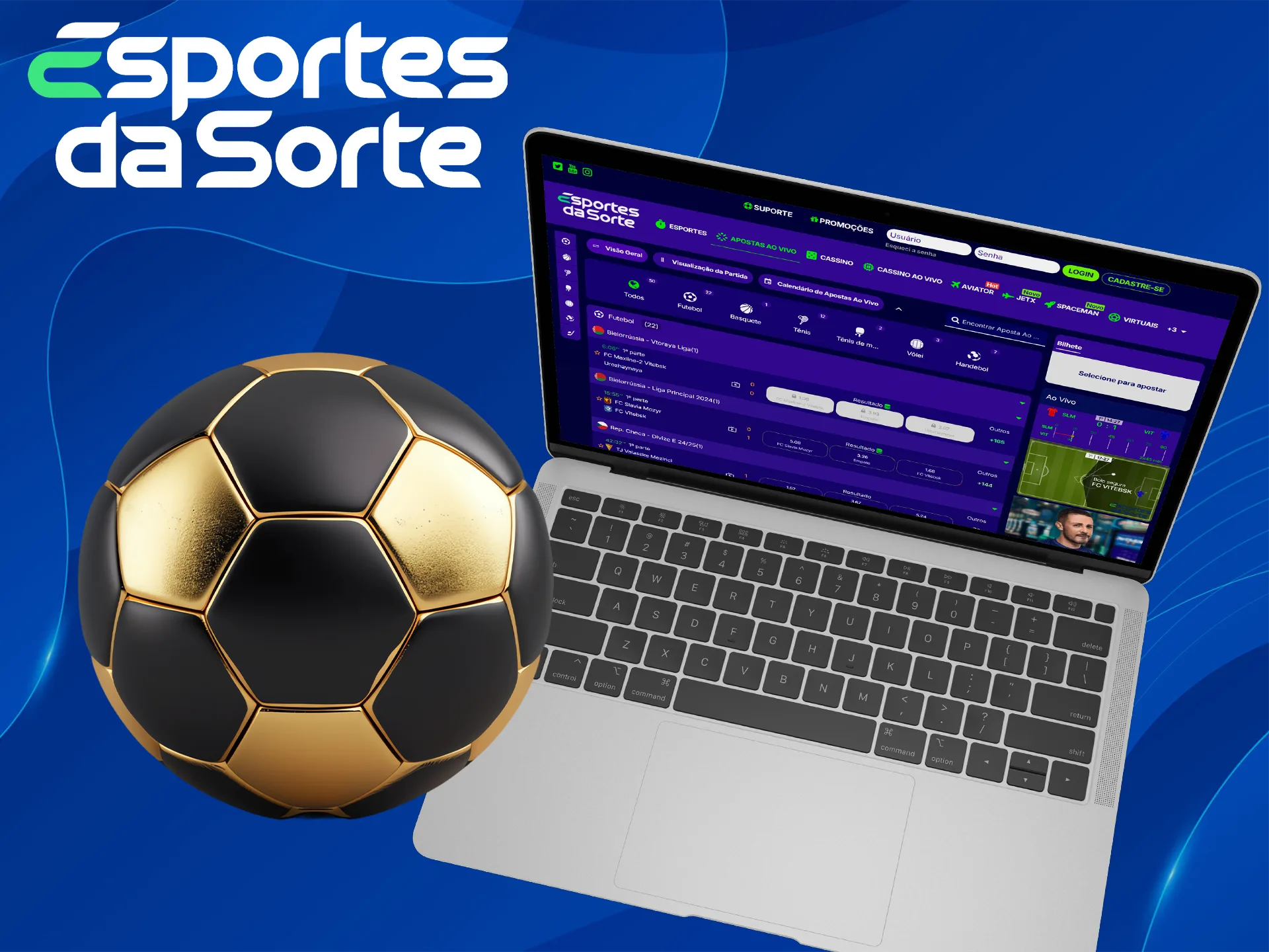 É exatamente assim que você pode apostar no Esportes da Sorte.