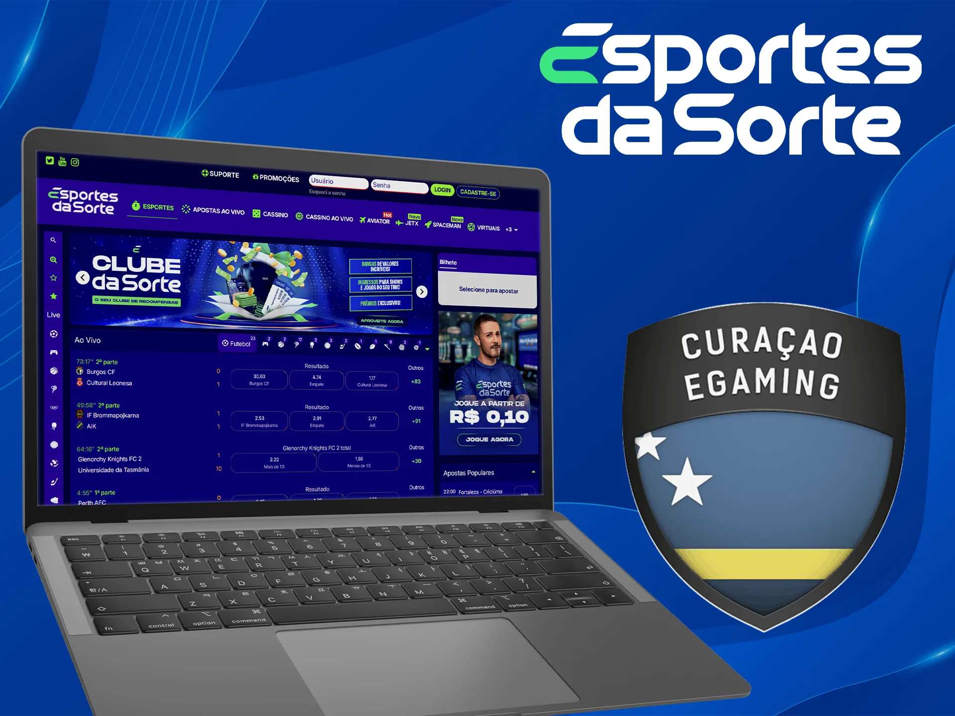 Aqui estão as informações básicas sobre o Esportes da Sorte.