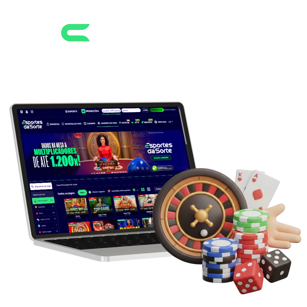 Descubra o cassino ao vivo e ganhe muito no Esportes da Sorte.