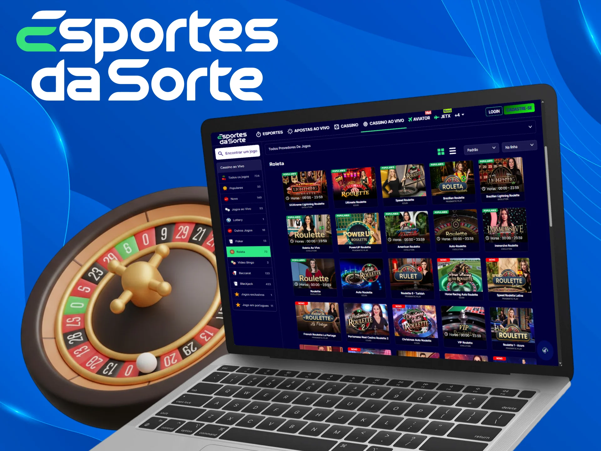 Gire a roleta e garanta sua vitória no cassino ao vivo do Esportes da Sorte.