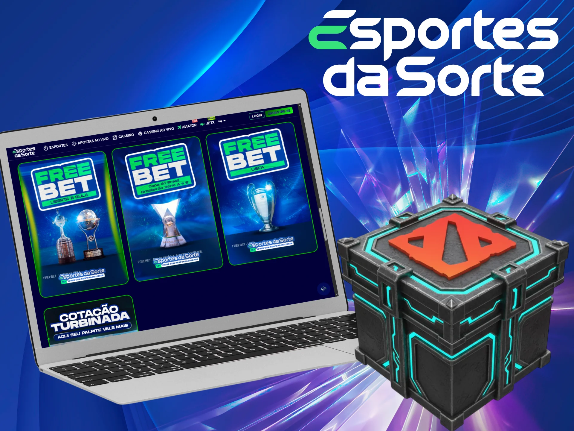 Utilize o bônus de boas-vindas para Dota 2 e potencialize seu saldo no Esportes da Sorte.