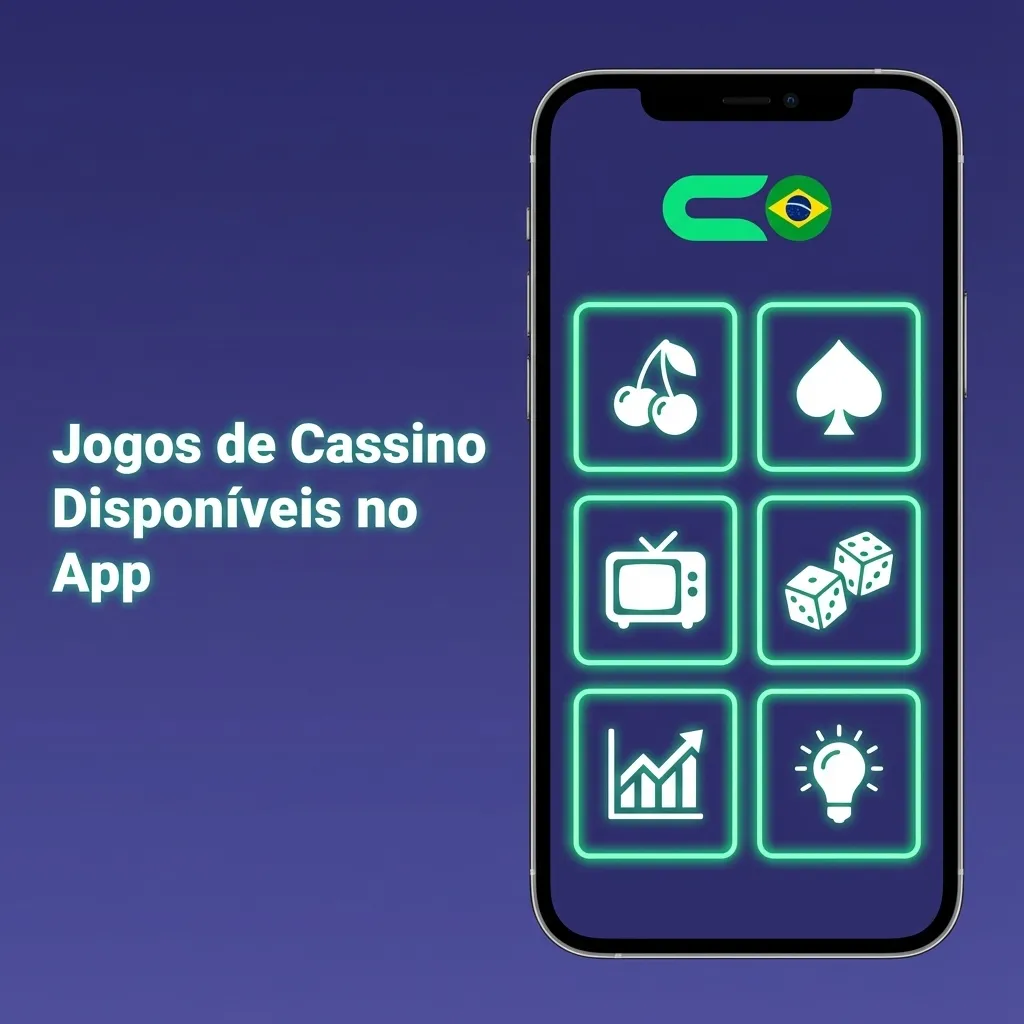 Tela do app Esportes da Sorte mostrando seção de cassino online com slots, roleta, blackjack e jogos ao vivo