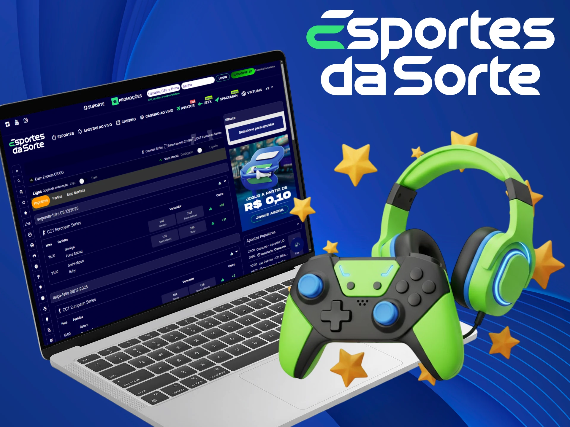 Descubra as vantagens de apostar em E-sports no Esportes da Sorte.