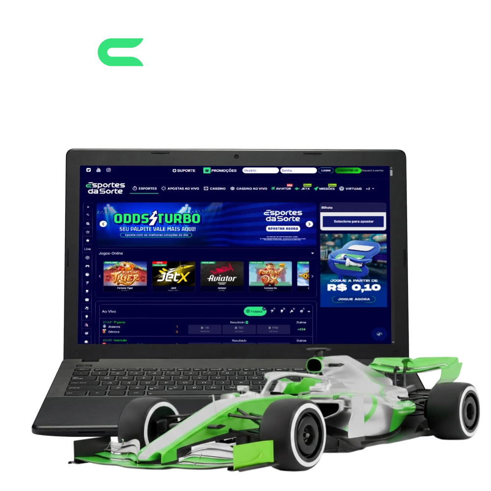 Faça suas apostas em Fórmula 1 e ganhe muito com Esportes da Sorte.