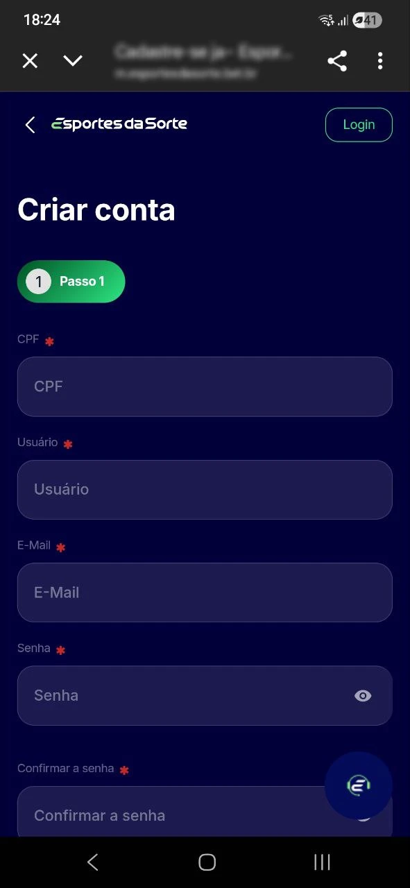 Cadastre-se e valide dados para apostar em Fórmula 1 no Esportes da Sorte.