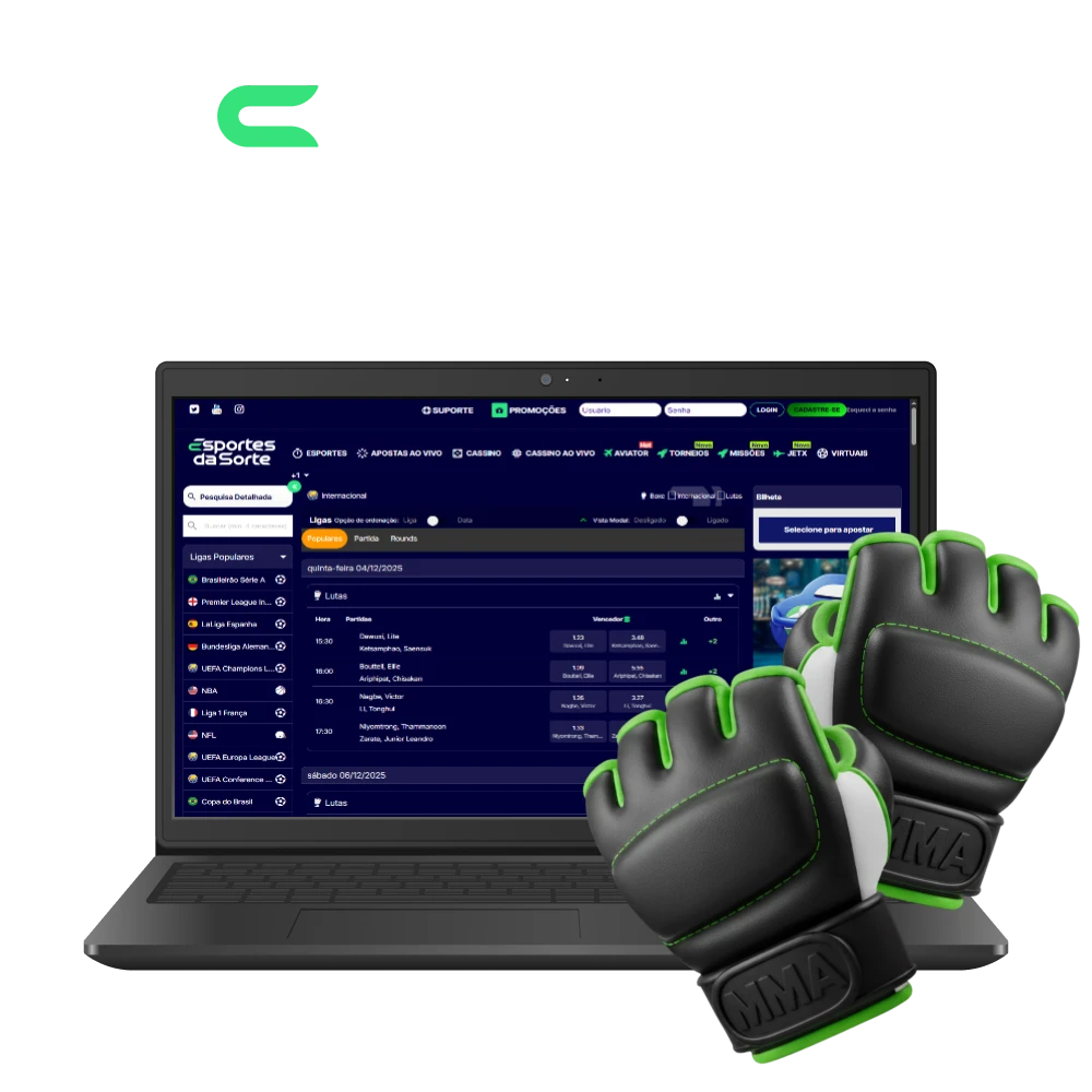 Lucre apostando em MMA no Esportes da Sorte.