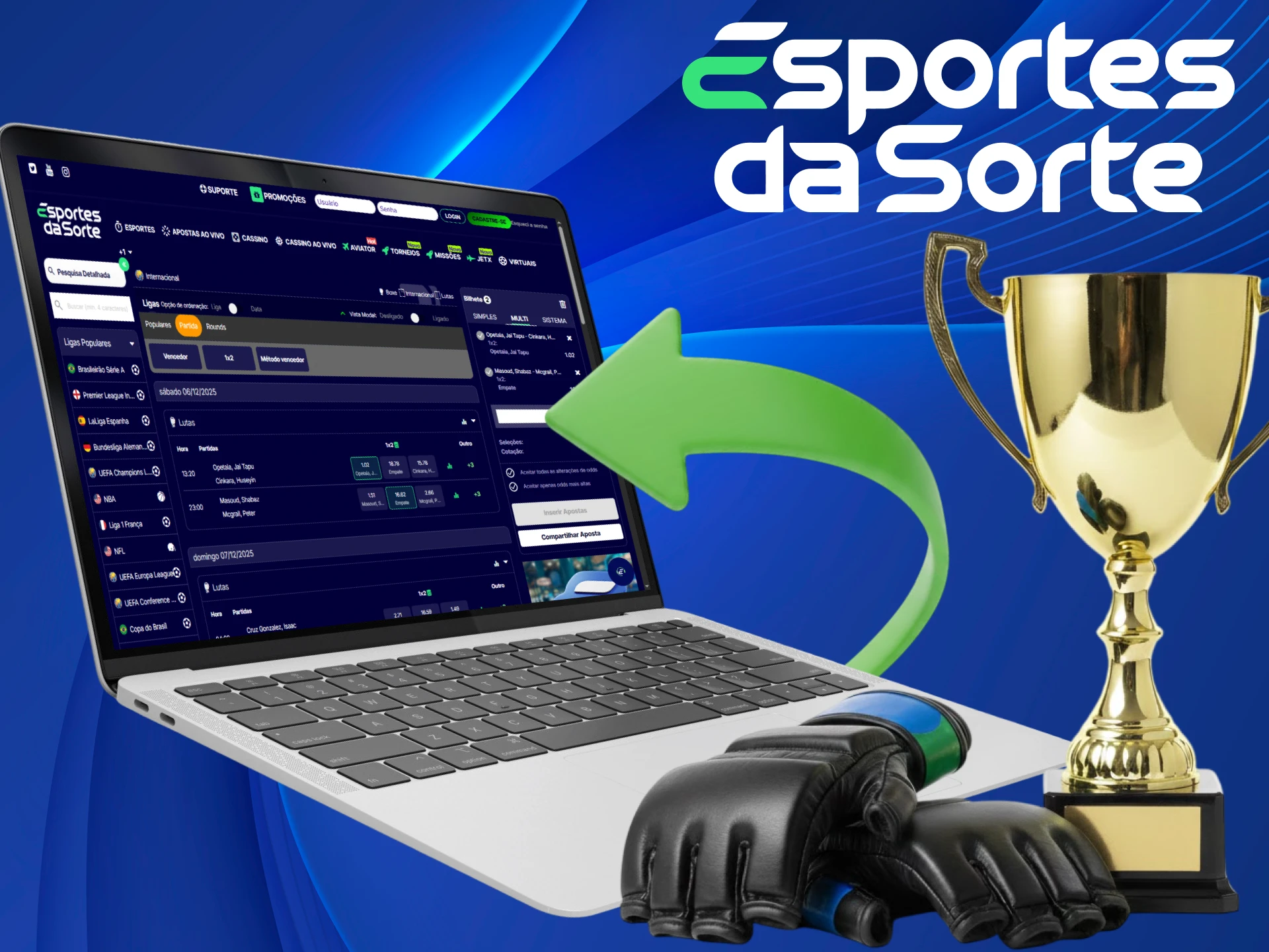 Saiba mais sobre as vantagens de apostar em MMA no Esportes da Sorte.