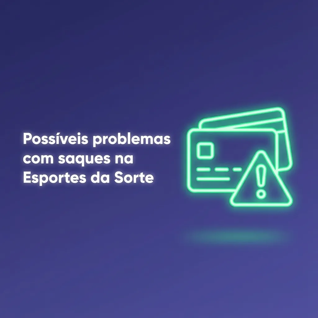 Ilustração de usuário enfrentando problemas para sacar saldo na Esportes da Sorte, com alertas de erro e saque pendente