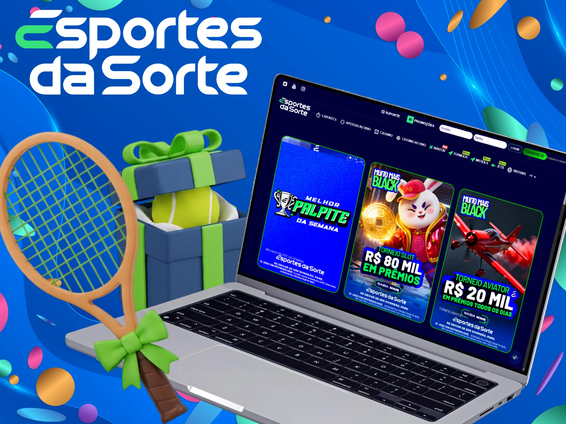 Aplique o bônus para apostas de tênis para aumentar seu saldo no Esportes da Sorte.