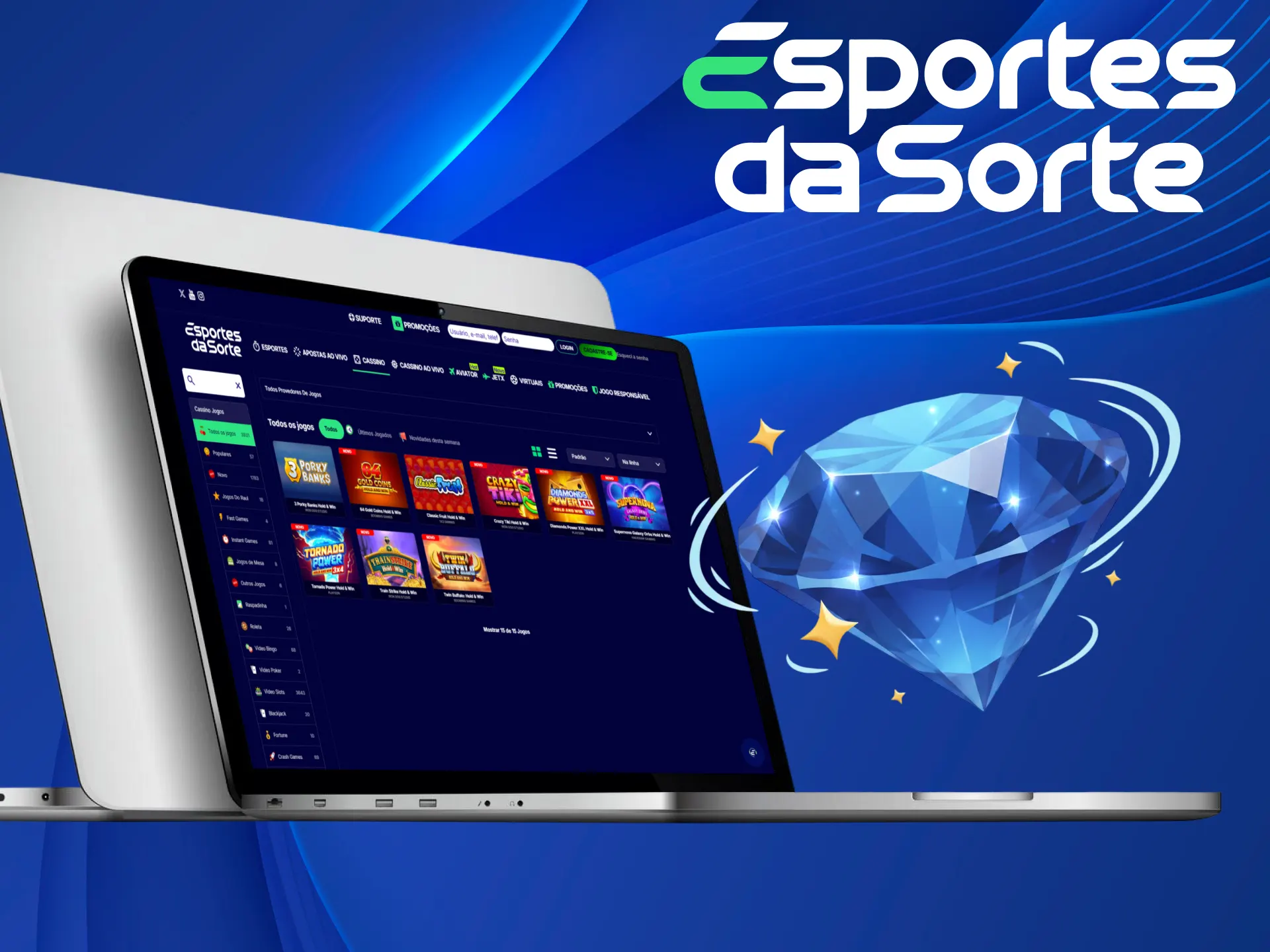 Jogue os Slots Hold & Win para ganhos massivos no Esportes da Sorte.