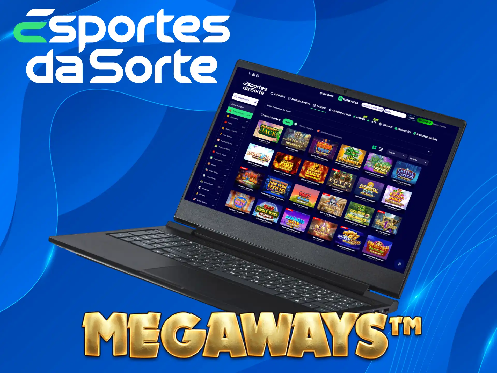 Experimente os Slots Megaways para ganhar no Esportes da Sorte.