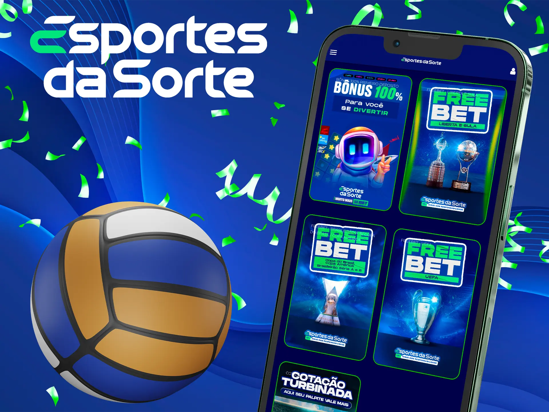 O aplicativo Esportes da Sorte oferece muitos bônus para apostas esportivas.