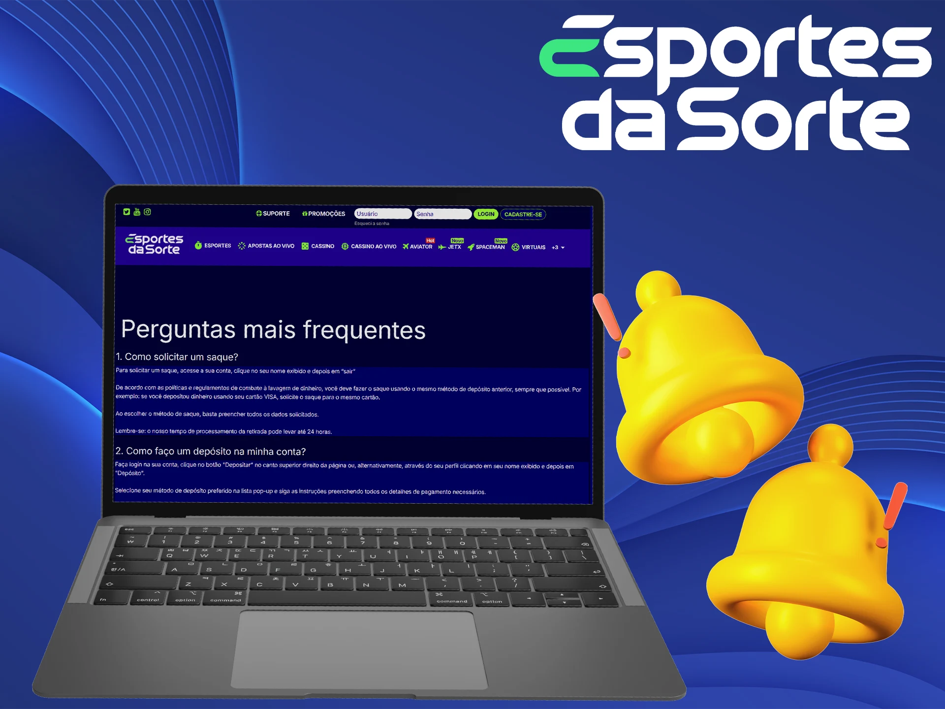 Você pode entrar em contato com a Esportes da Sorte por e-mail.