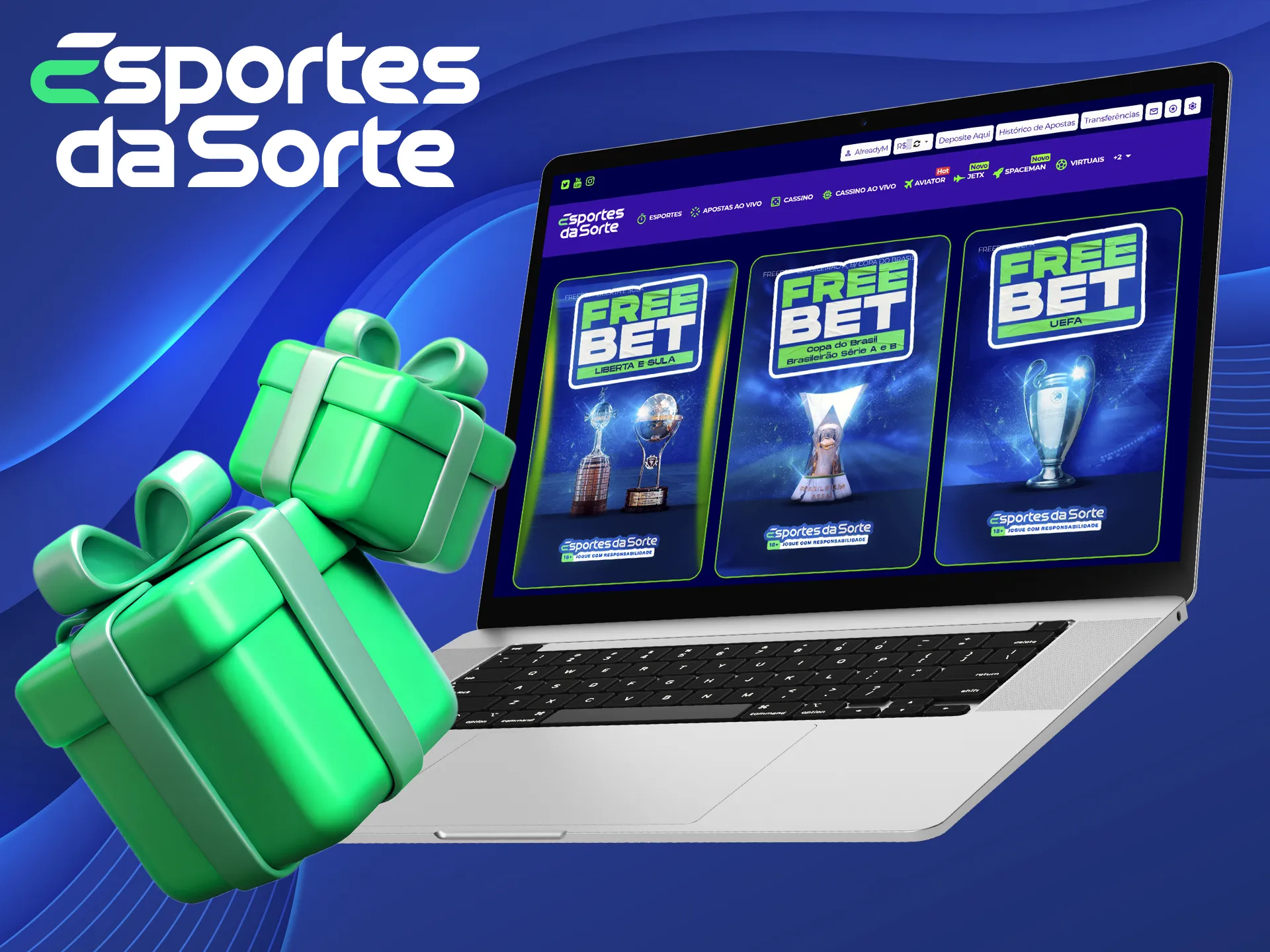 Os bônus esportivos do Esportes da Sorte estão esperando por você.