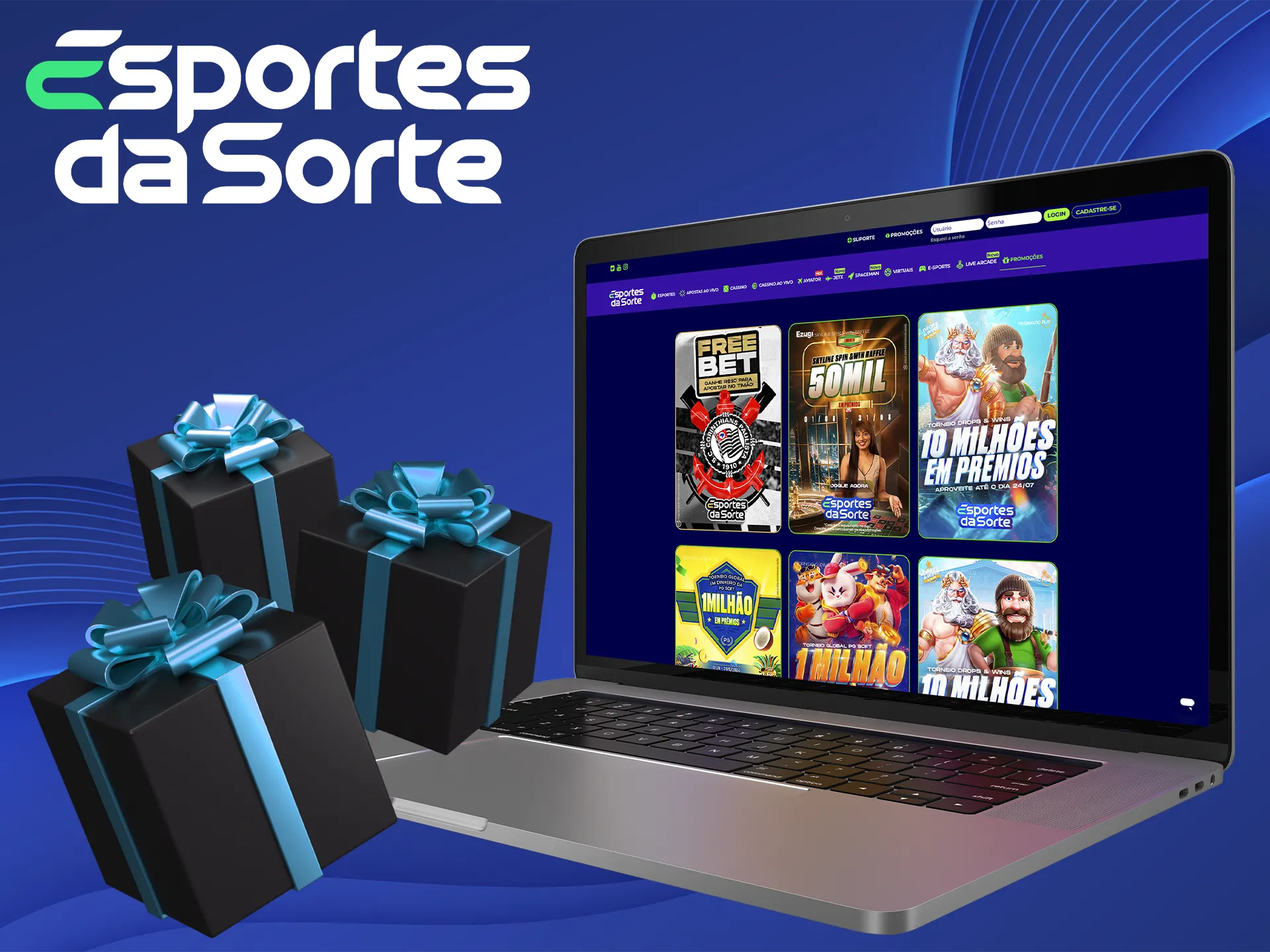 Obtenha bônus de boas-vindas lucrativos para cassino e esportes no Esportes da Sorte.