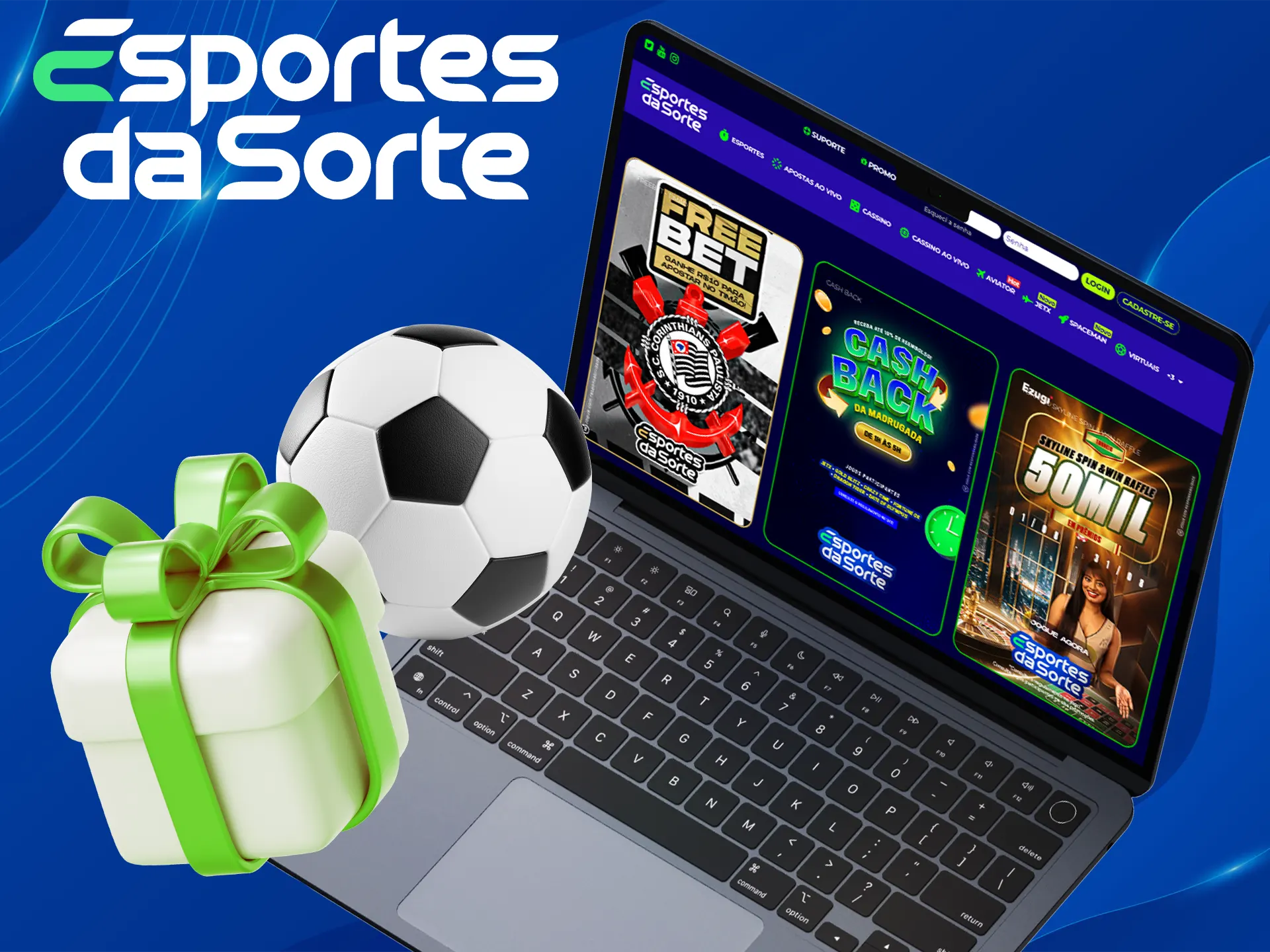 Ao se cadastrar no Esportes da Sorte, você pode receber um bônus esportivo.