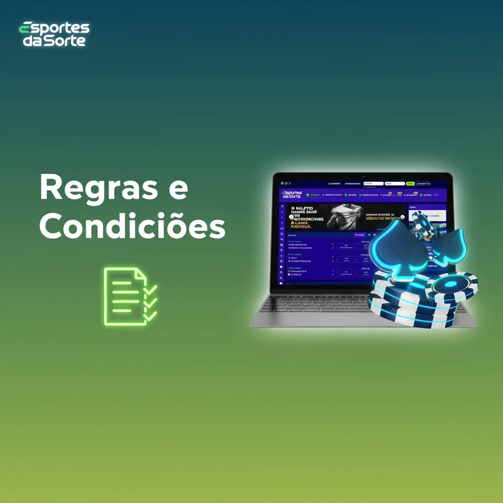 Banner Regras e Condições: 18+, uma conta por CPF/endereço, verificação de identidade, regras de bônus e saques.