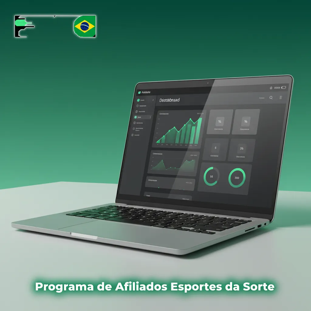 Banner do Programa de Afiliados Esportes da Sorte destacando comissões por performance, relatórios e suporte dedicado