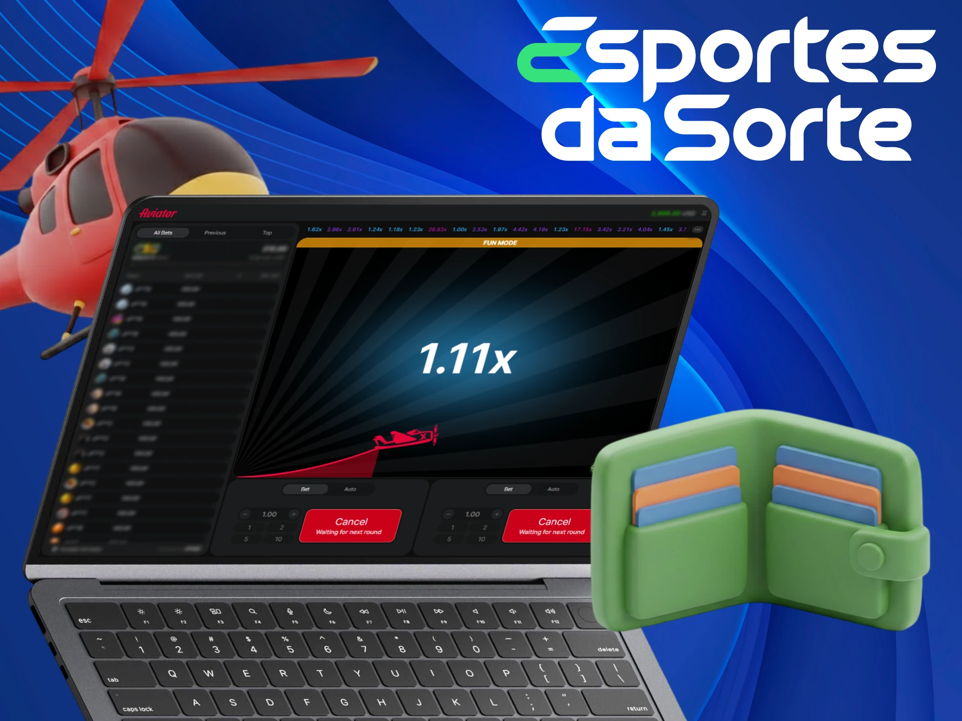 Utilize métodos de depósito e comece a jogar em Aviator nos Esportes da Sorte.