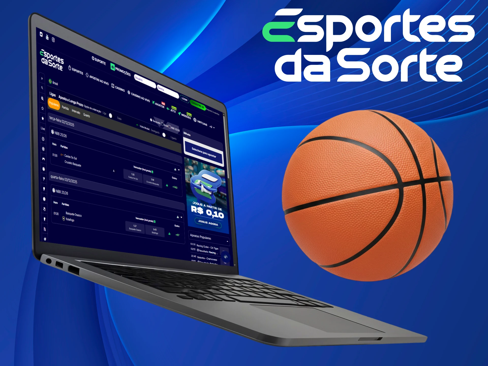 Conquiste grandes vitórias fazendo suas apostas em Basquete com Esportes da Sorte.