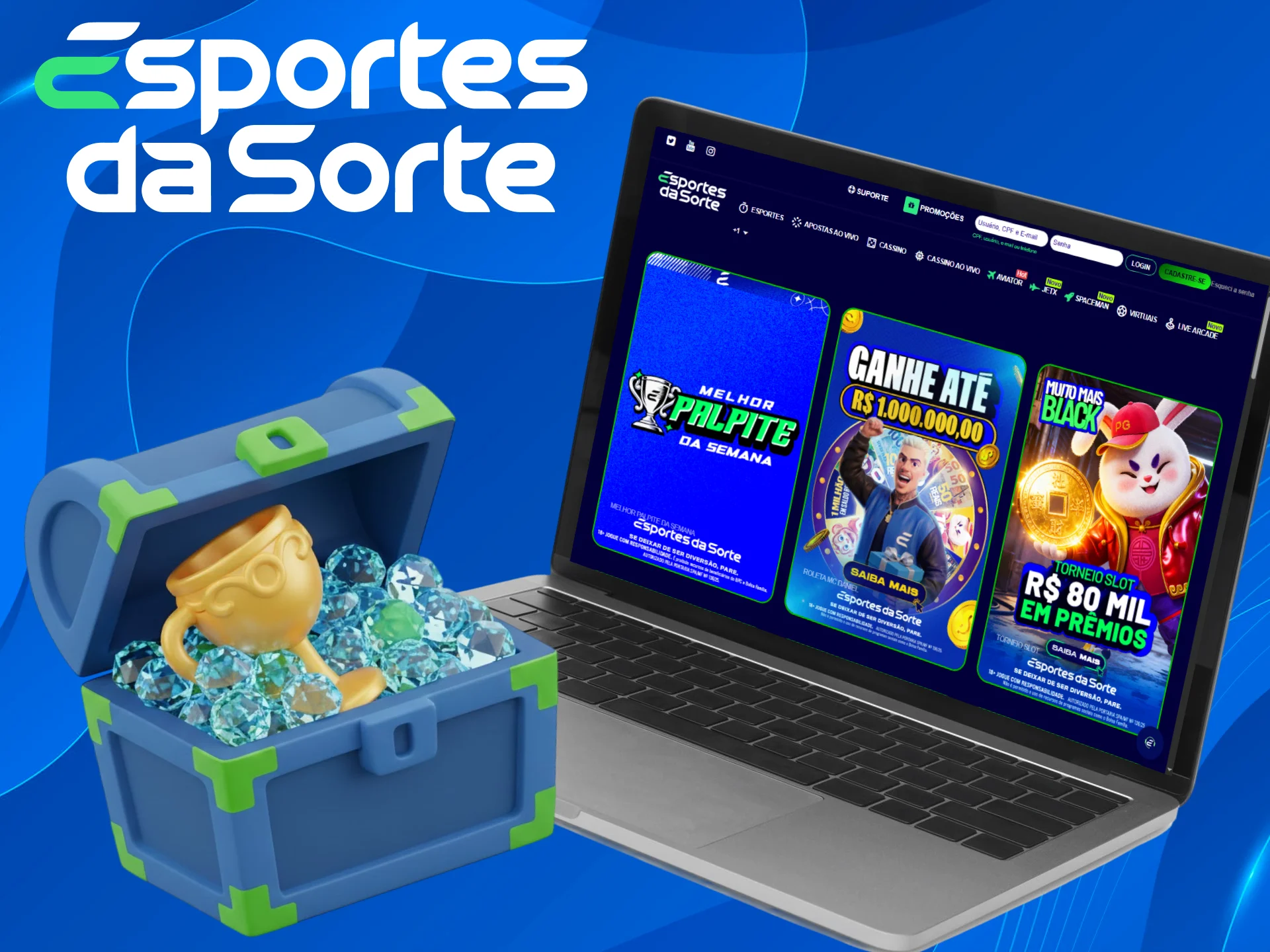 Utilize o bônus de boas-vindas para suas apostas em E-sports no Esportes da Sorte.
