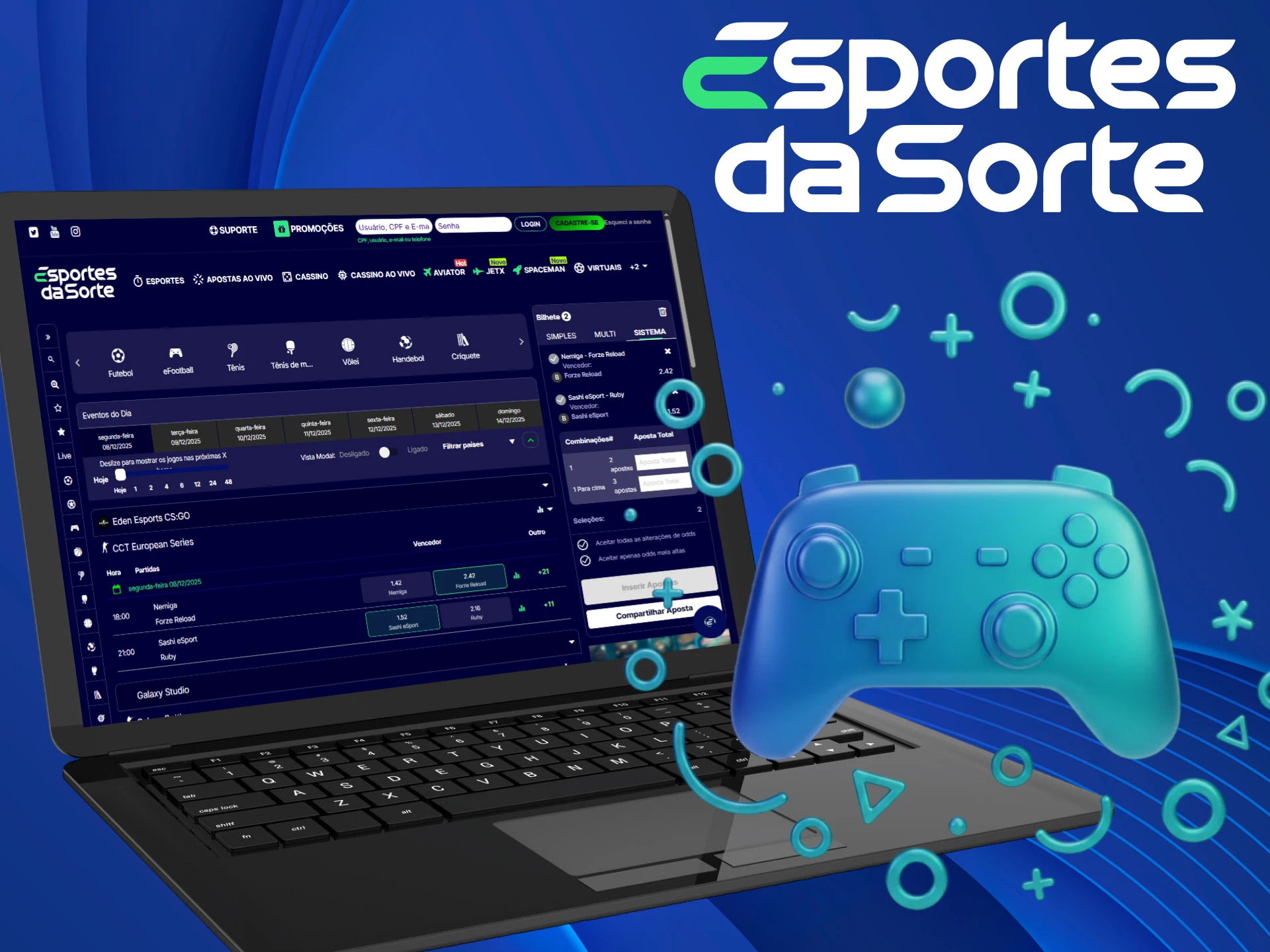 Confira os variados tipos de apostas em E-sports no Esportes da Sorte.