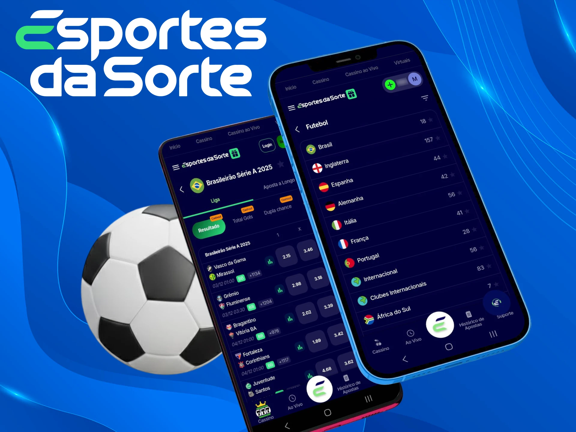 Baixe o aplicativo de Futebol da Esportes da Sorte para apostar no seu celular.