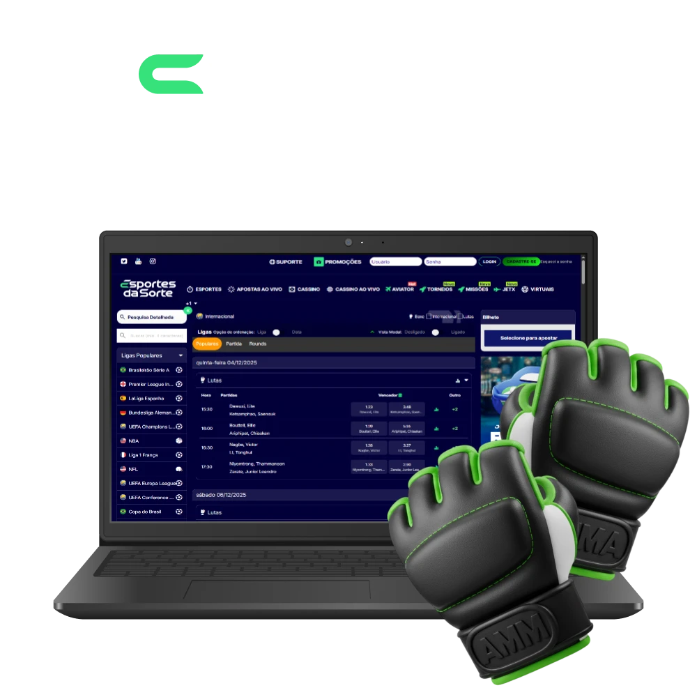 Lucre apostando em MMA no Esportes da Sorte.