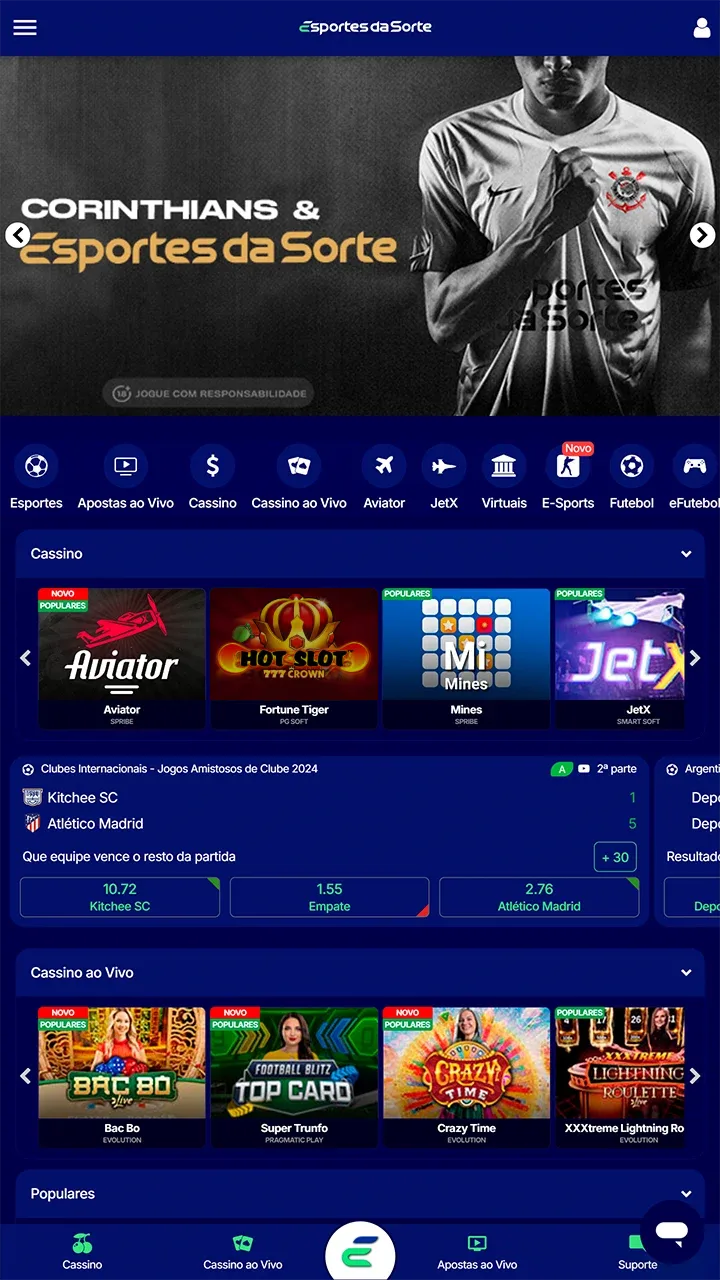 Visite o site do Esportes da Sorte para fazer o download do aplicativo iOS.