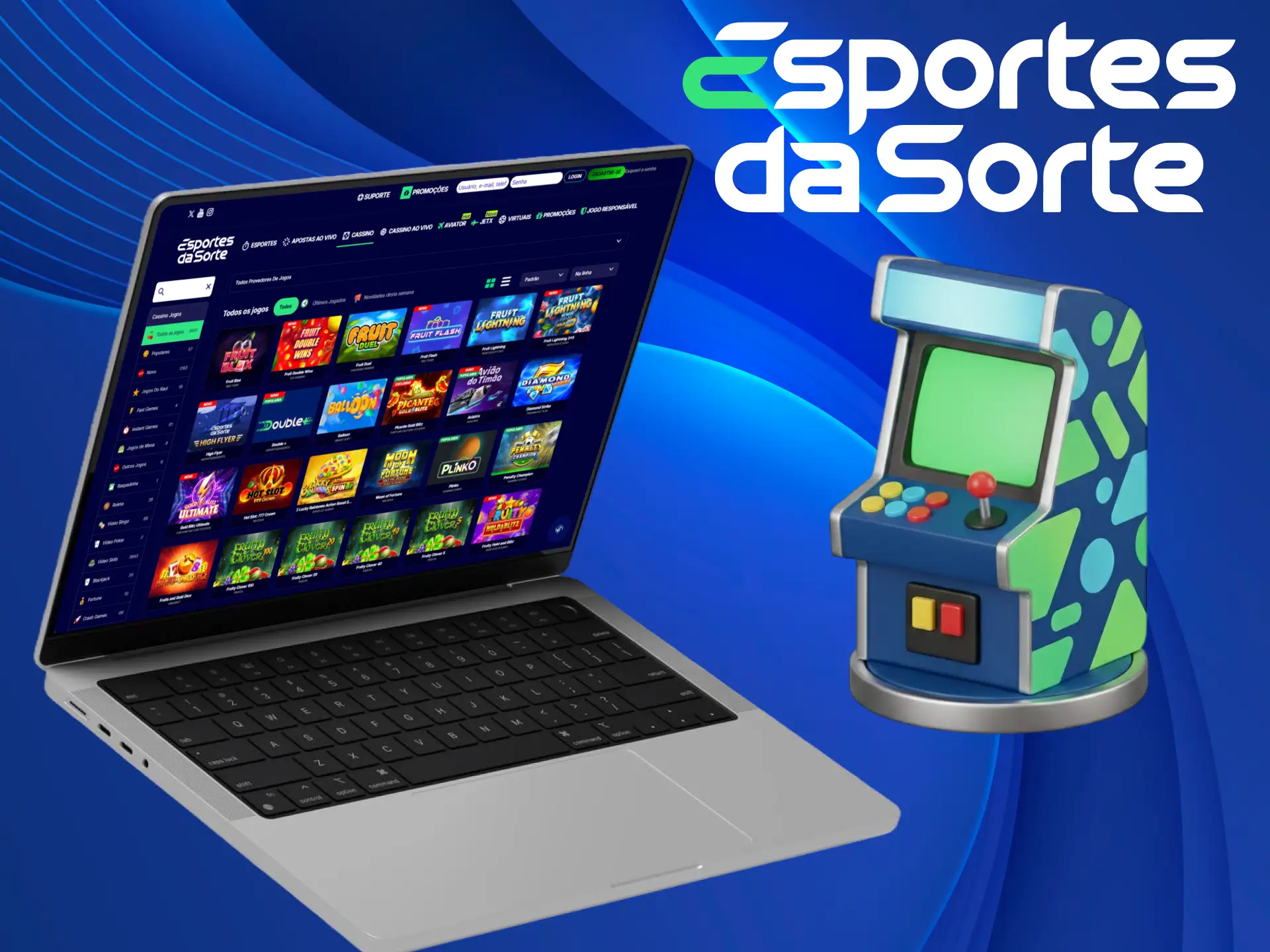 Jogue Caça-níqueis e concorra a jackpots no Cassino do Esportes da Sorte.