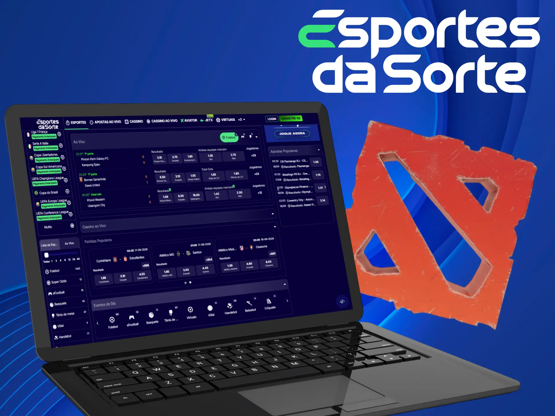 Faça suas apostas para ganhar nos mercados de Dota 2 no Esportes da Sorte no Brasil.