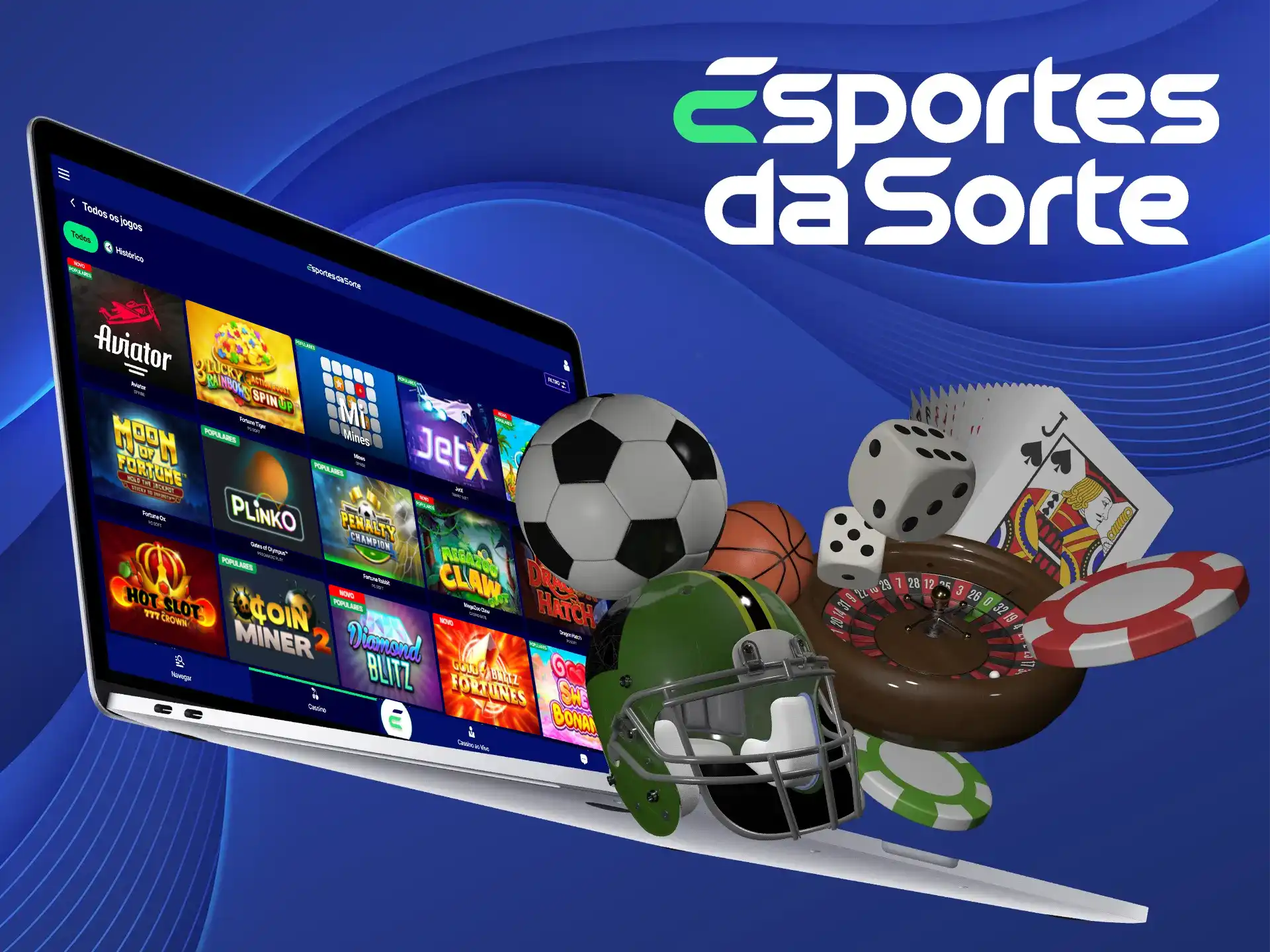 O Esportes da Sorte oferece muitos jogos de cassino lucrativos.